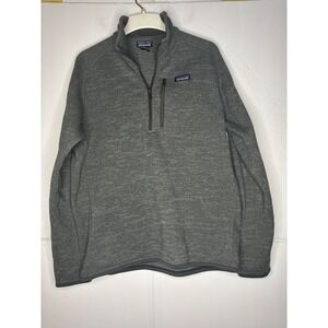 Patagonia Better Sweater 1/4 Zip Fleece Pullover Mens Large Gray Nickel 25522